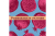 وکتور پترن انار قرمز با زمینه آبی با قابلیت تکرار در محور عمودی و افقی